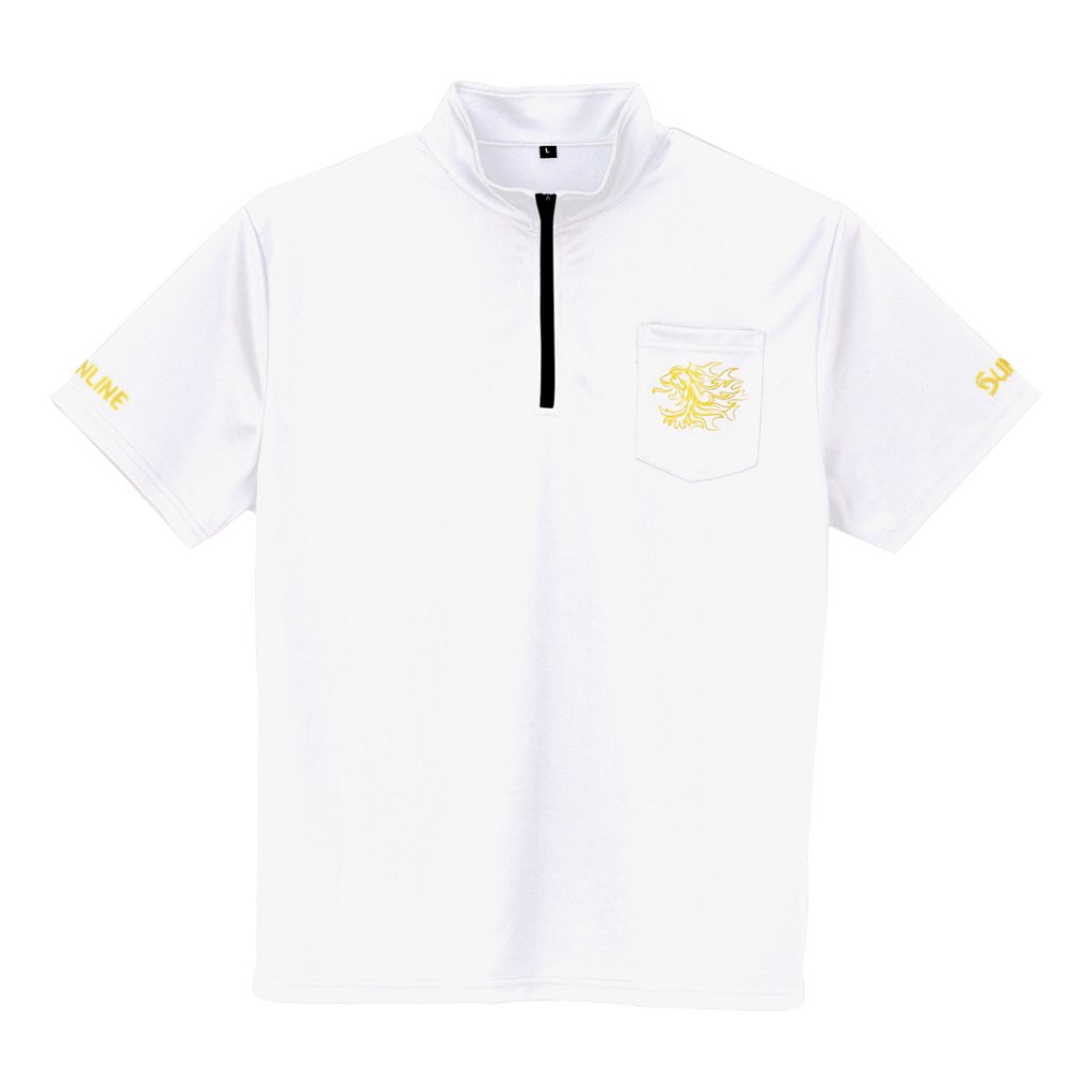 獅子ジップシャツ（半袖）　SUW-04204CW